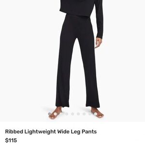 NAADAM Ribbed Lightweight Wide Leg Pants